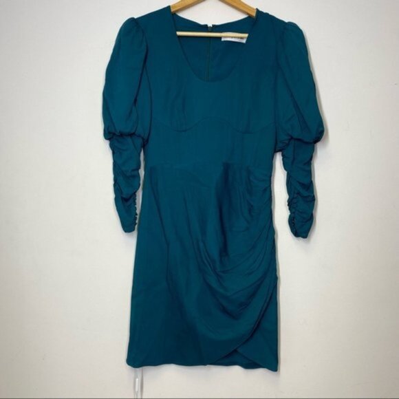 NWT Self-Portrait Puff Sleeve Mini Dress Women Size 4 - Picture 4 of 11